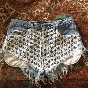 Levi’s 505 High Waisted Denim Shorts